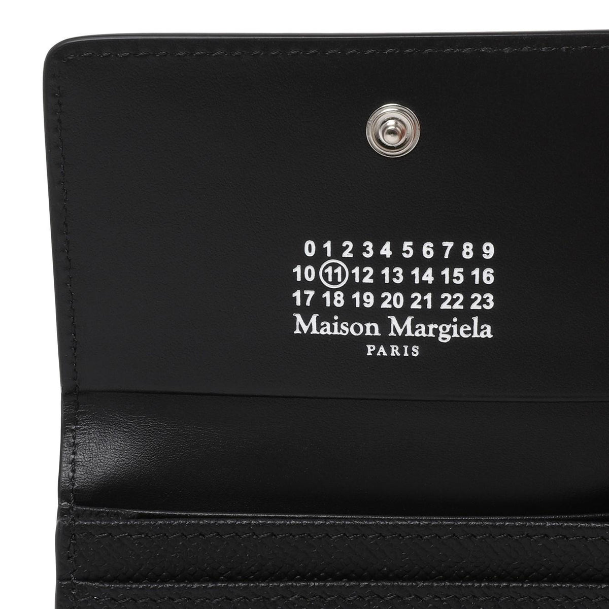 Maison Margiela Black Leather Card Holder Wallet