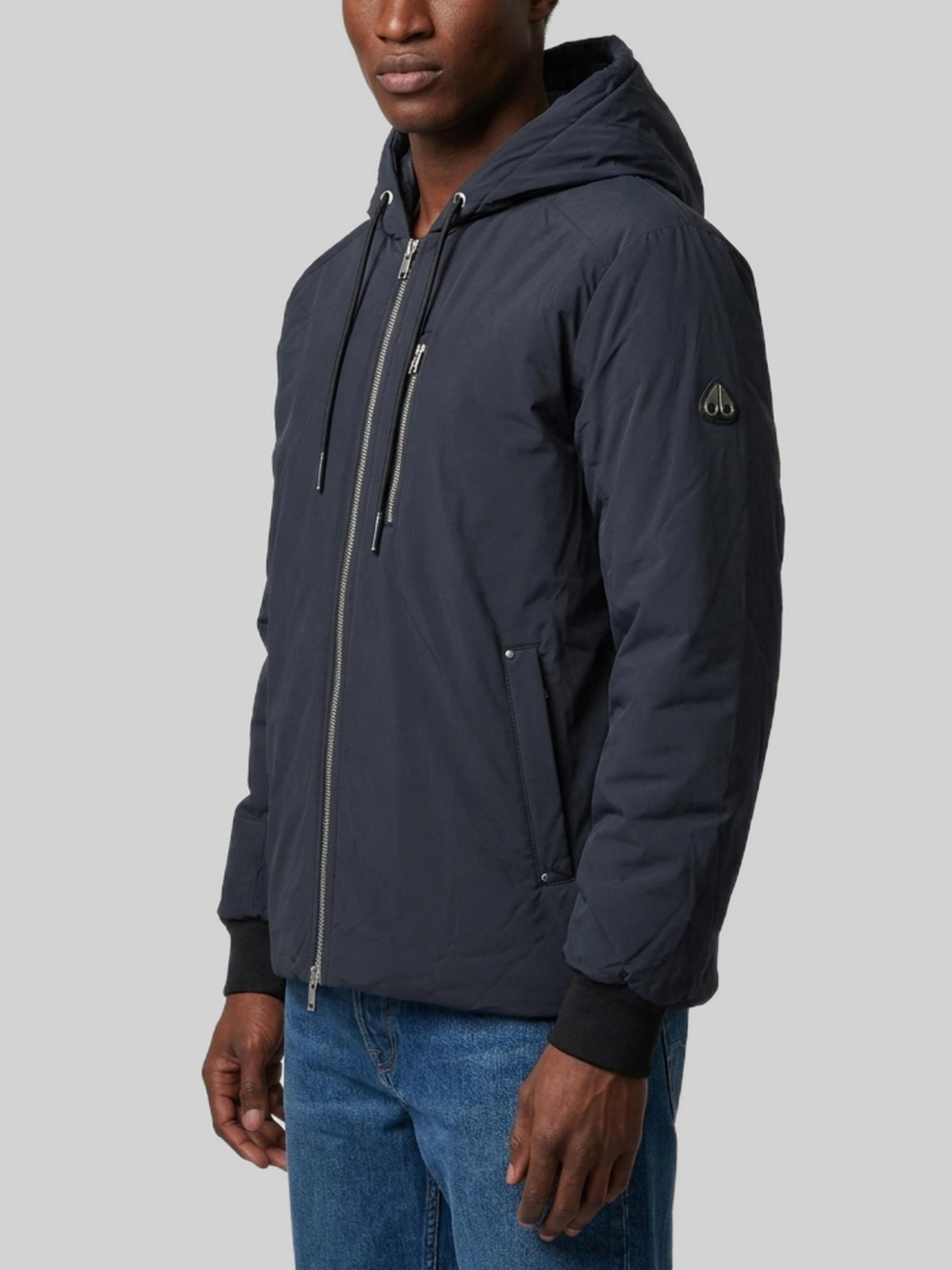 Moose Knuckles Black Down Puffer Jacket for Men