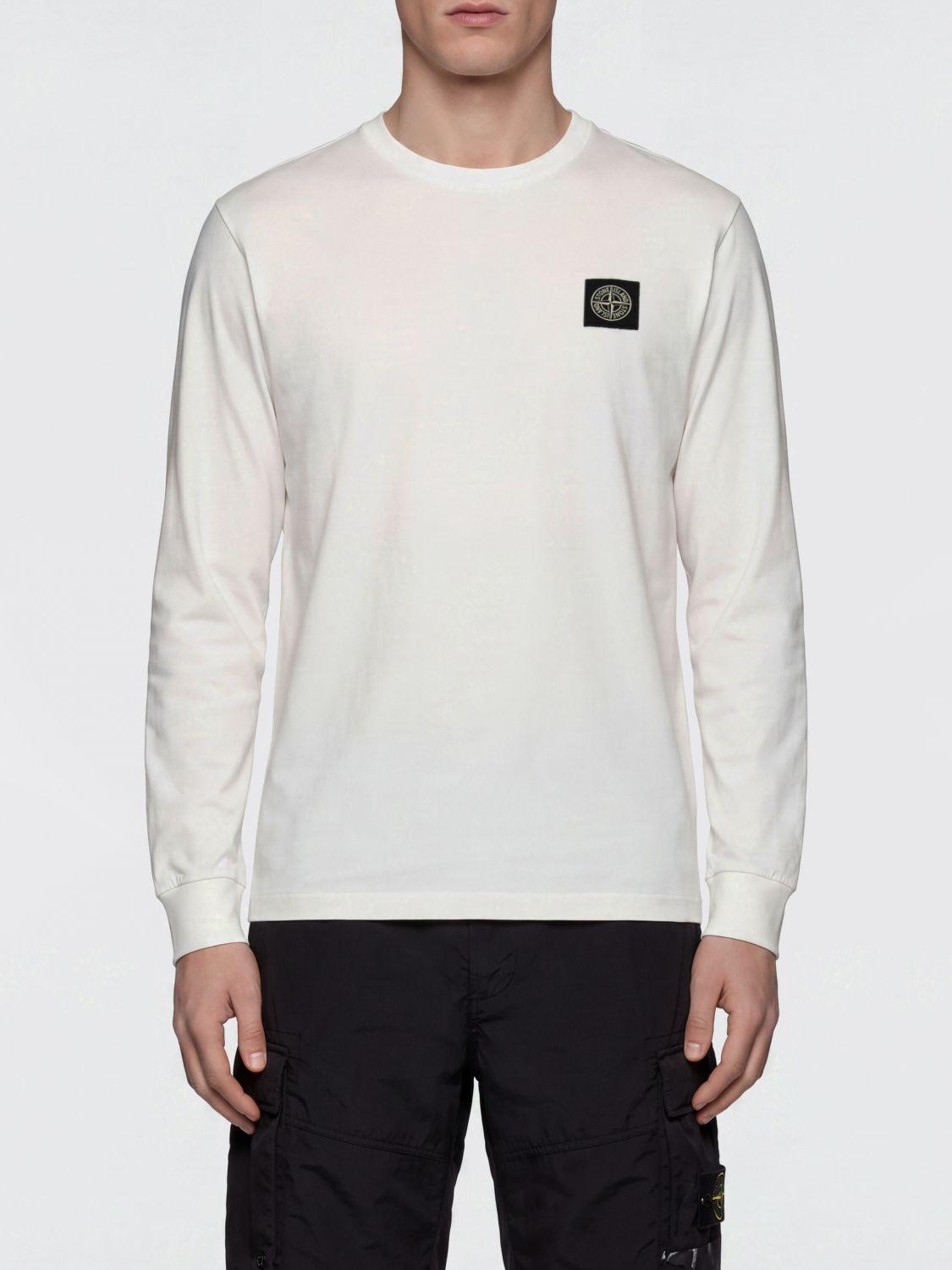 STONE ISLAND Black Cotton Long Sleeve Shirt