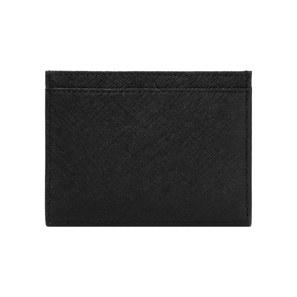 Vivienne Westwood Black Leather Flat Card Holder Wallet