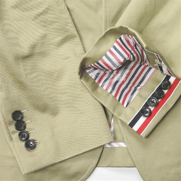 THOM BROWNE 4-Bar Beige Blazer Jacket MJU490A 03788 275