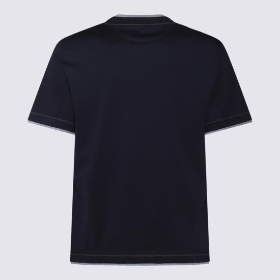Brunello Cucinelli Layered Cotton Jersey Crewneck T-Shirt f M0B137451G CB422 DOM