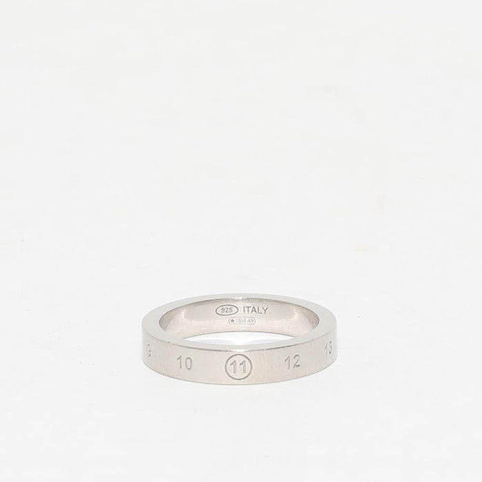 Maison Margiela Silver Numeric Engraved Ring Unisex