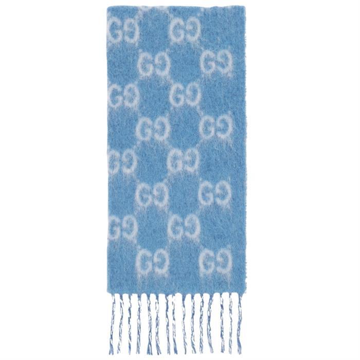 GUCCI GG Alpaca Wool Blend Scarf