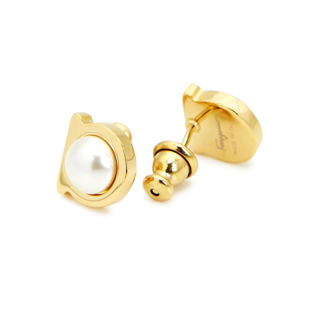 Ferragamo Gancini Pearl Women's Earrings 76 0121 001 0696454