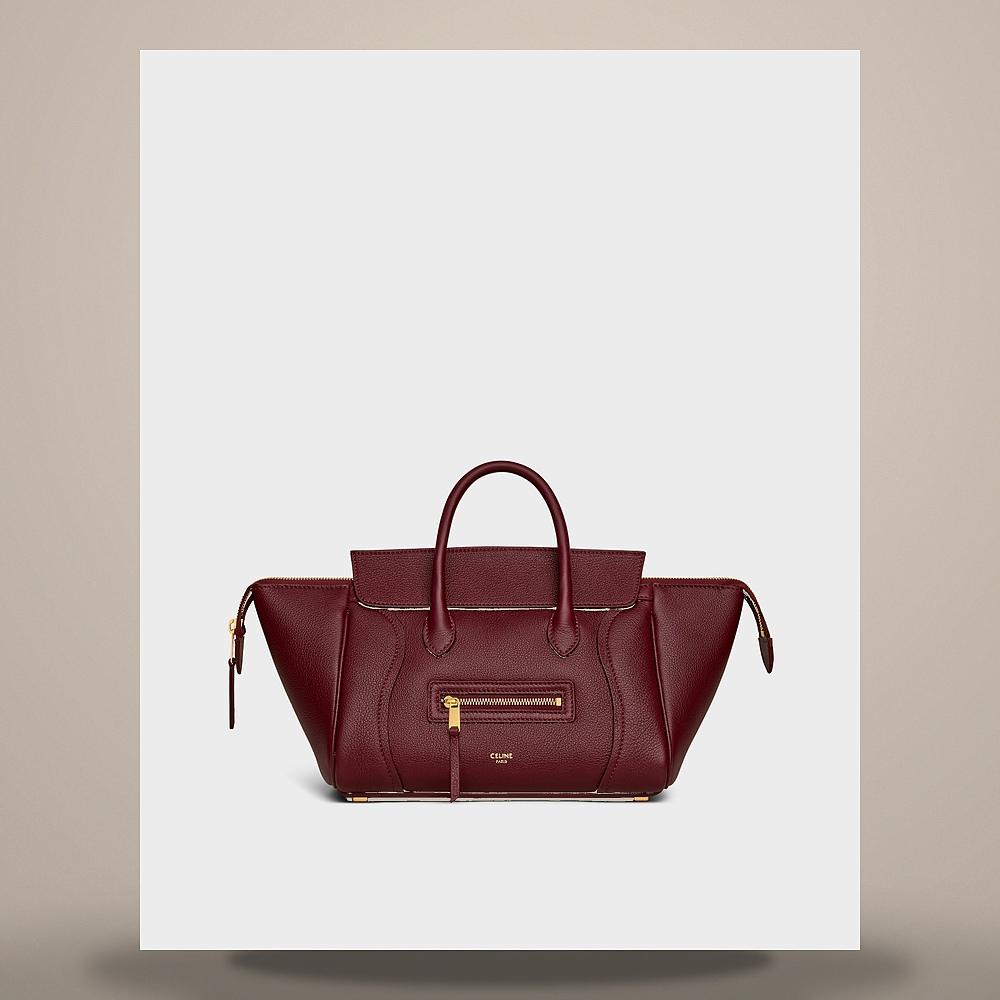 CELINE Little Luggage Tote Grained Calfskin Shira Tote Bag L108J3056 28PO