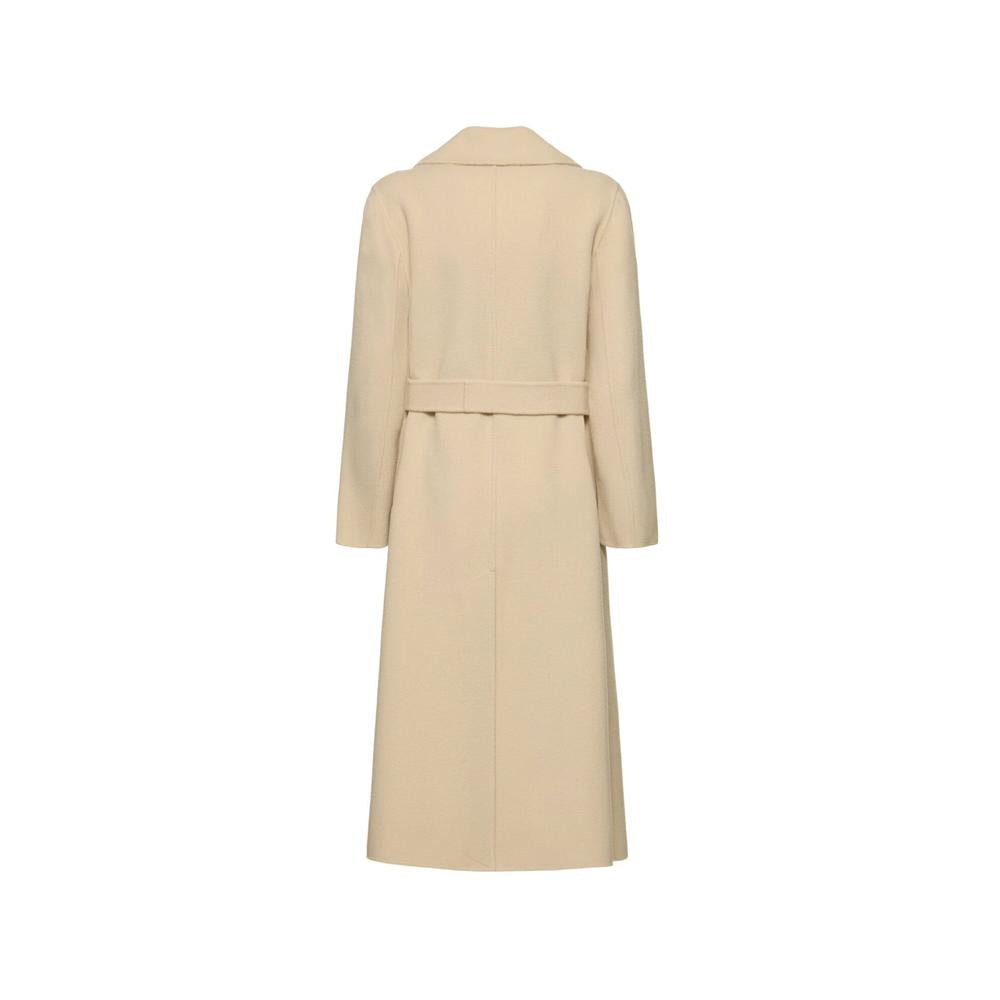 Max Mara Beige Belted Wool Coat 2525016021 086