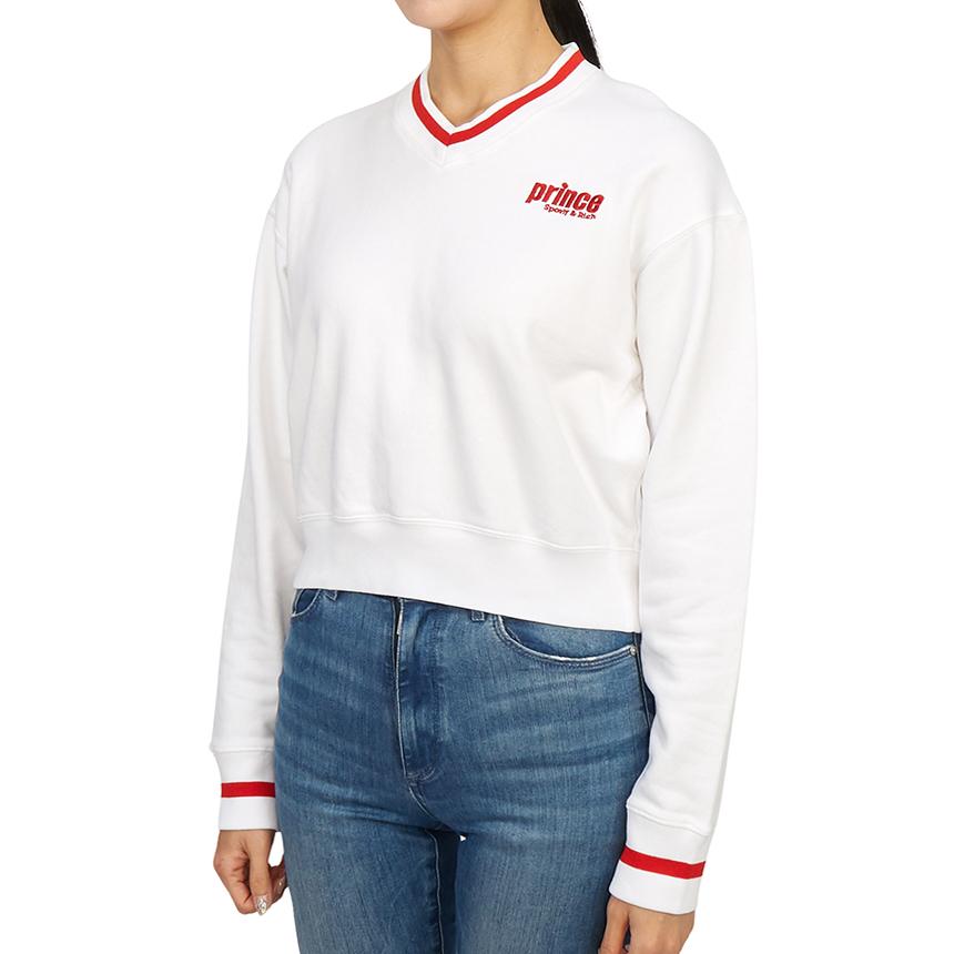 SPORTY&RICH Fleece-Lined Crewneck Sweatshirt White Unisex