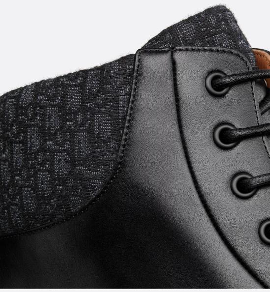 DIOR Men's Leather Boots 3BO389ABA900 BLACK DOM