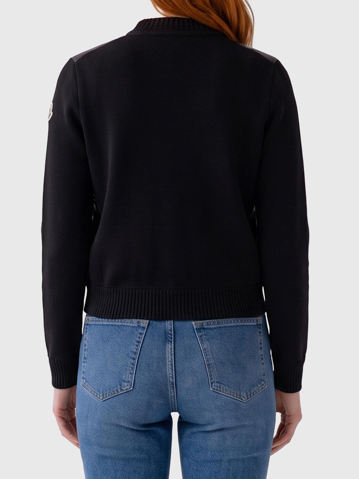 Moncler Black Knit Bomber Jacket Women’s