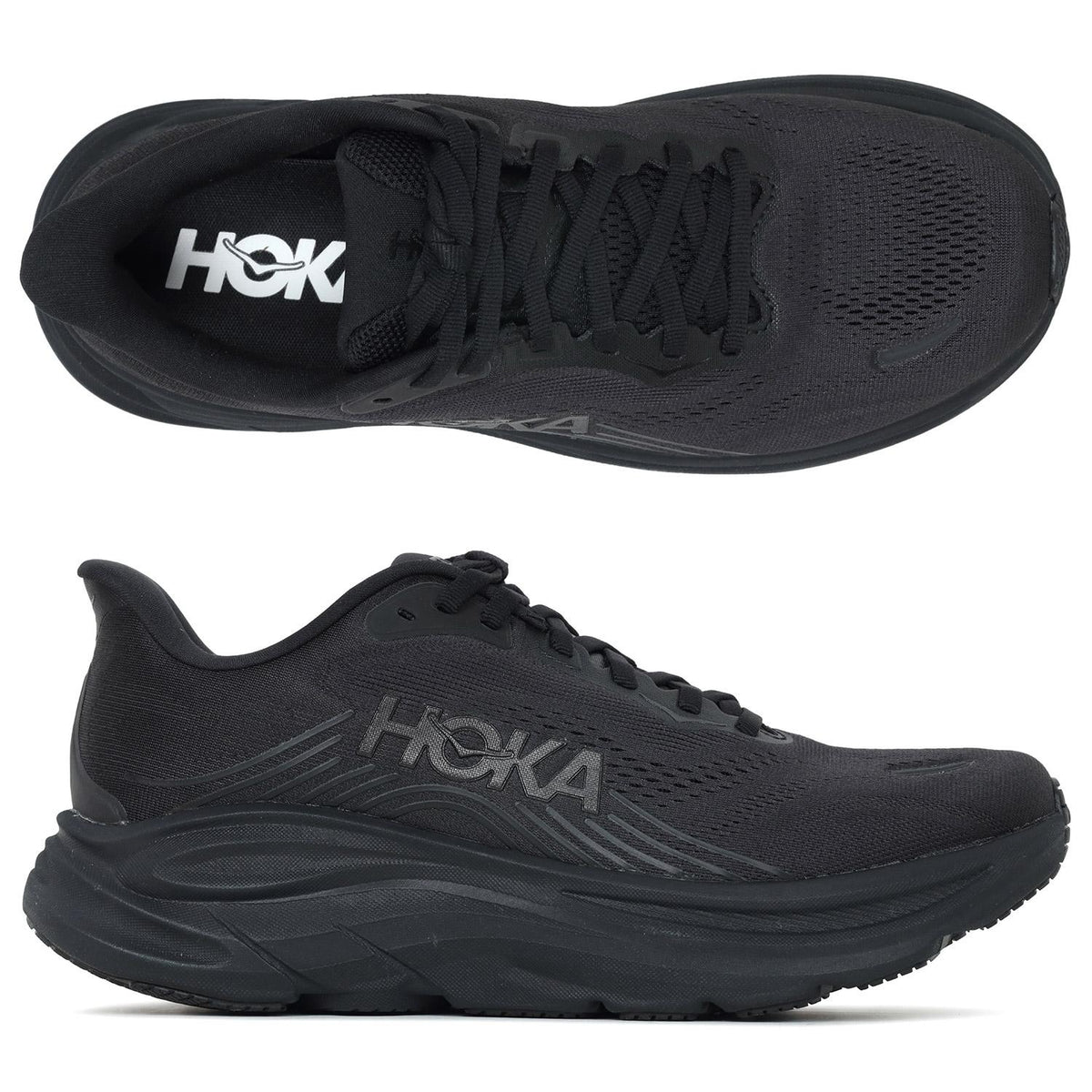 HOKA Black Clifton 11 Low-Top Sneakers for Men 1176572 BBLC