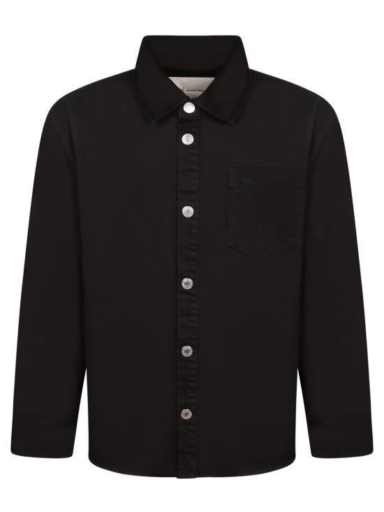 AMI Women’s Cotton Shirt UJK918 DE0131 001 BLACK DOM