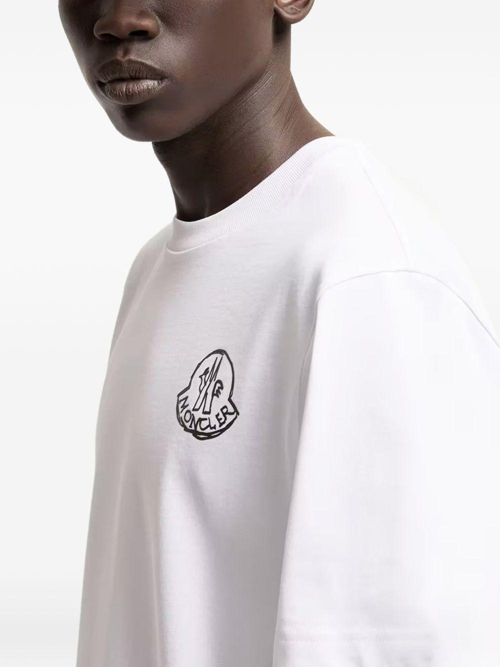 Moncler Short Sleeve T-Shirt White Cotton Men’s Top