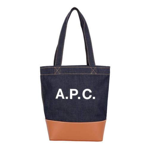 A.P.C. Axel Small Denim Tote Bag Caramel