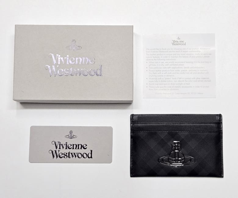 Vivienne Westwood Metal Logo Flat Card Holder Wallet Unisex 5403000FM L009A N401