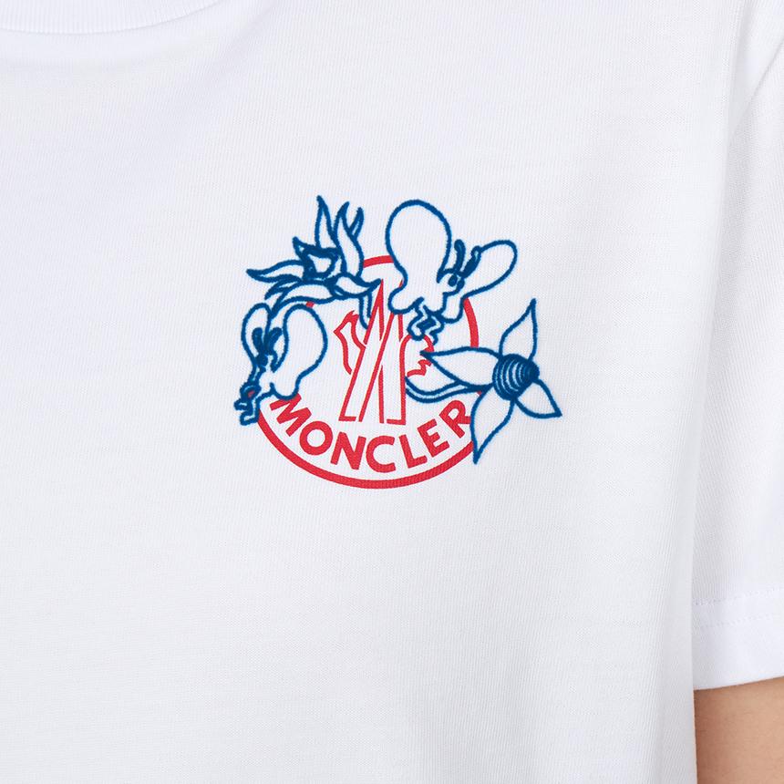 Moncler Women’s Short Sleeve T-Shirt White Cotton Tee
