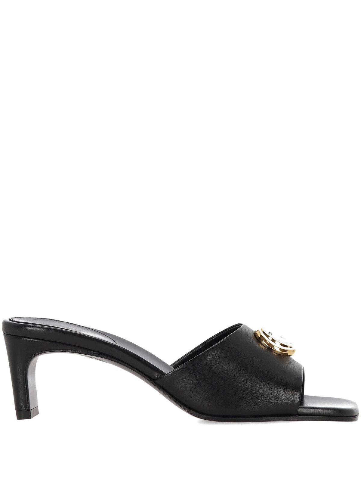 GUCCI Black Leather Sandals