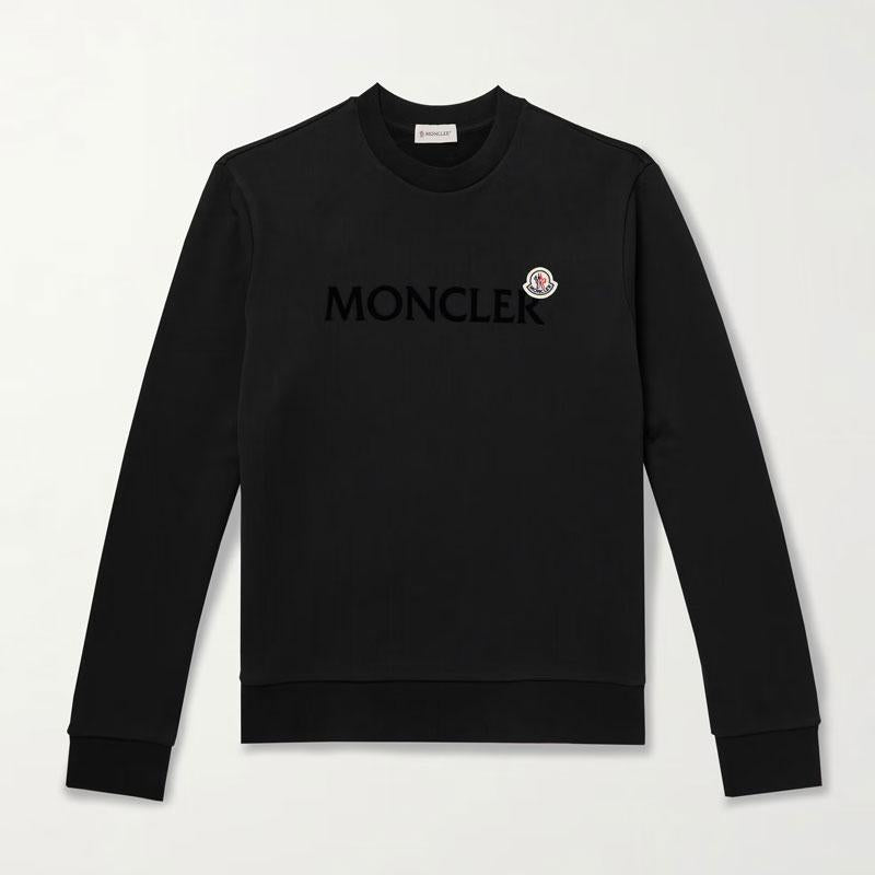 Moncler Long Sleeve Black Sweatshirt for Men 8D00009 89AYY 999