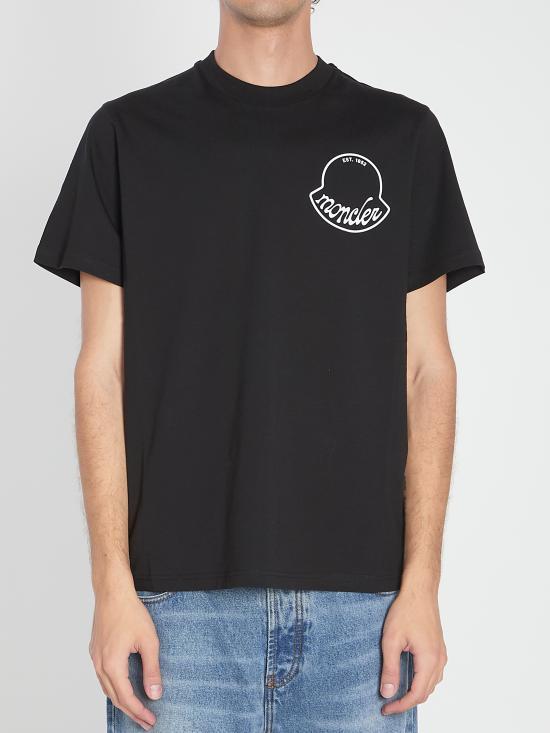 Moncler Logo Print Cotton T-Shirt