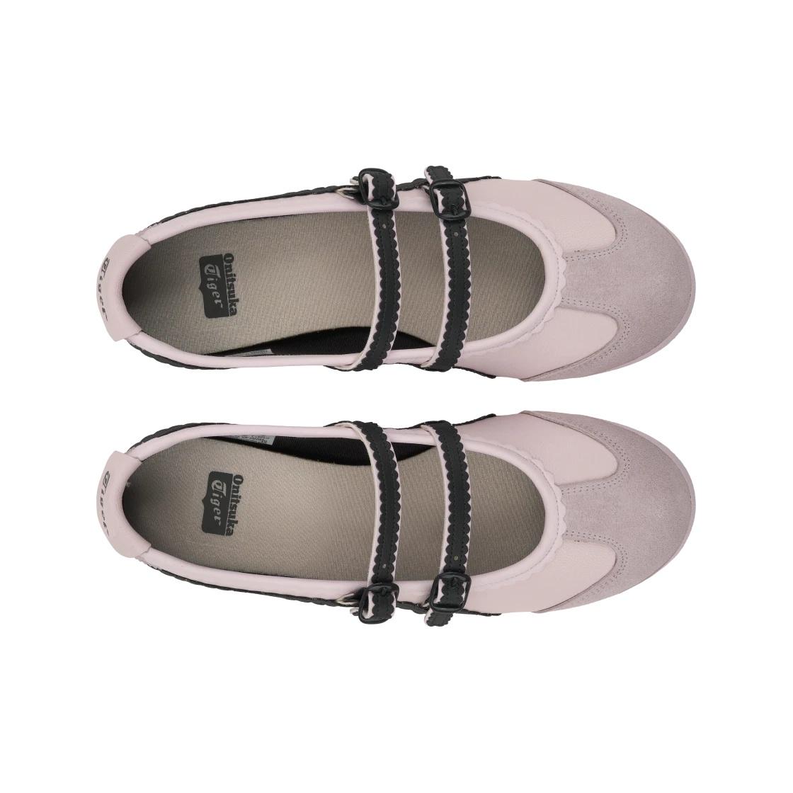 Onitsuka Tiger Pink Black Mexico 66 Mary Jane Flat Sneakers Women