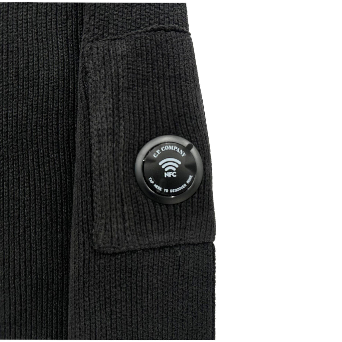 CP Company Logo Patch Collar Knit Sweater for Men 21CMKN198A 999