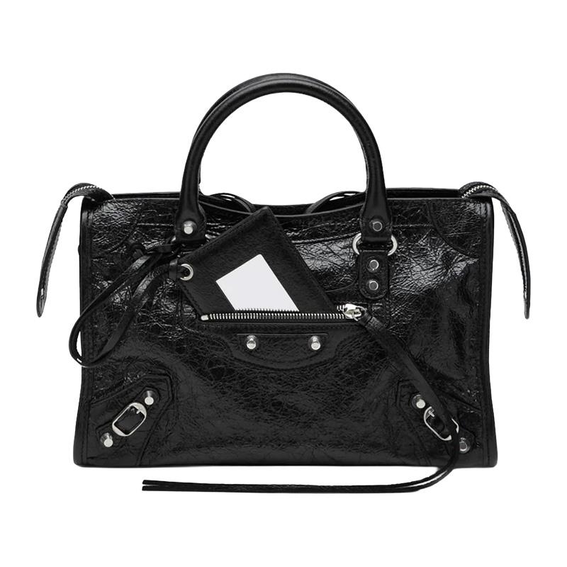 BALENCIAGA Le City Leather Tote Bag Black
