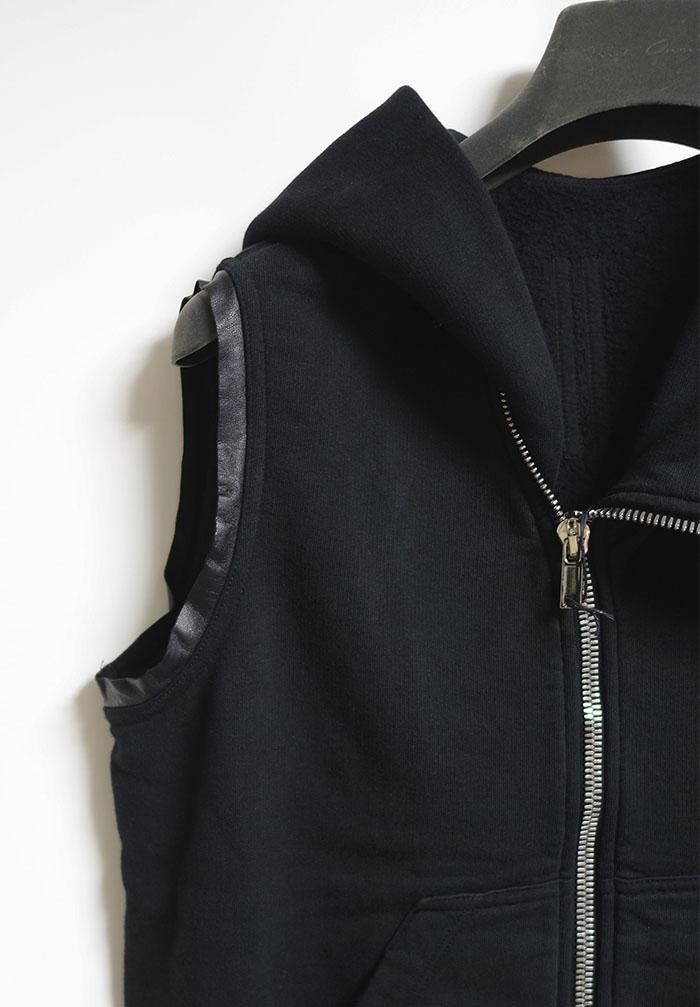 Rick Owens Darkshadow Mountain Asymmetric Hooded Vest DU17S5286
