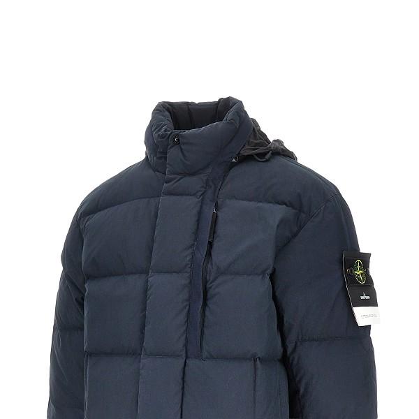 STONE ISLAND Black Down Puffer Jacket for Men