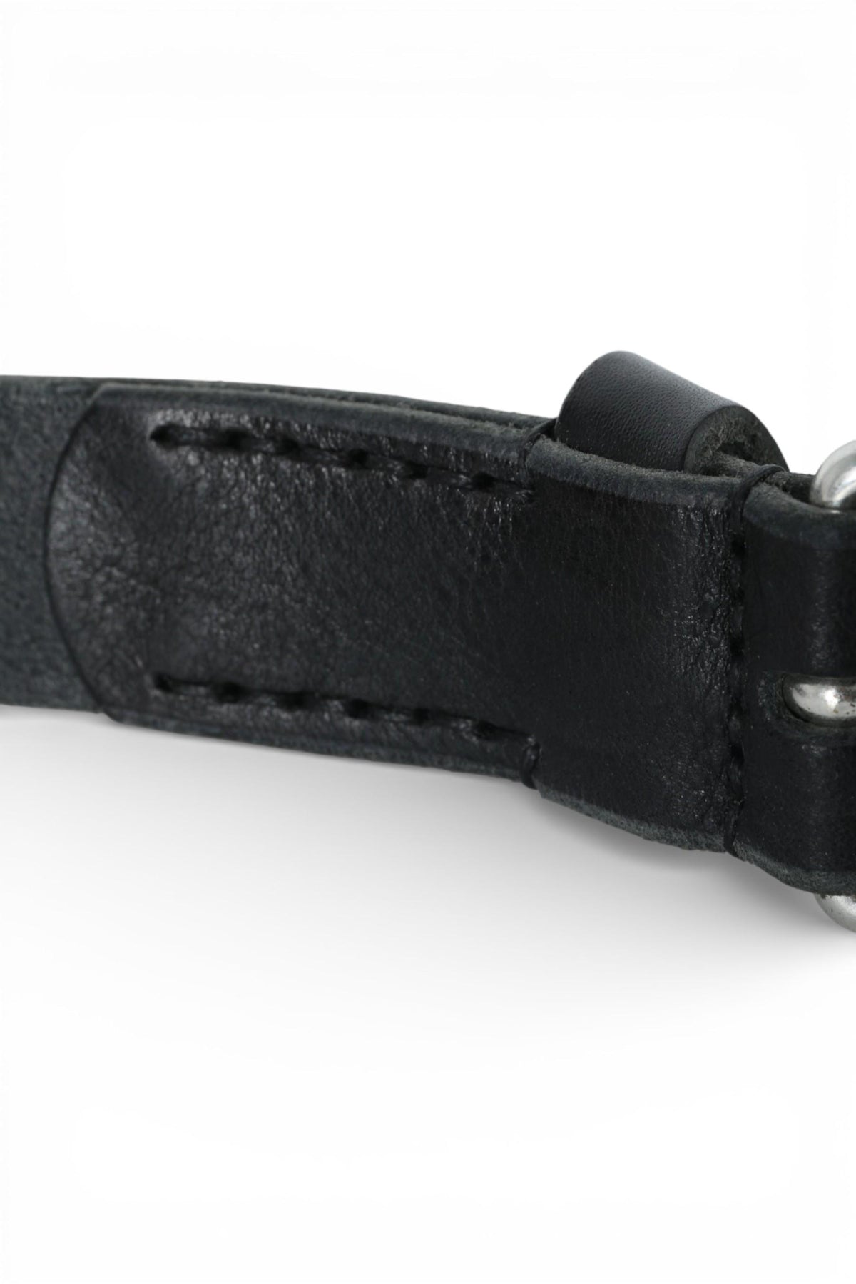 OUR LEGACY Black Leather 3cm Arrow Head Belt A42483B