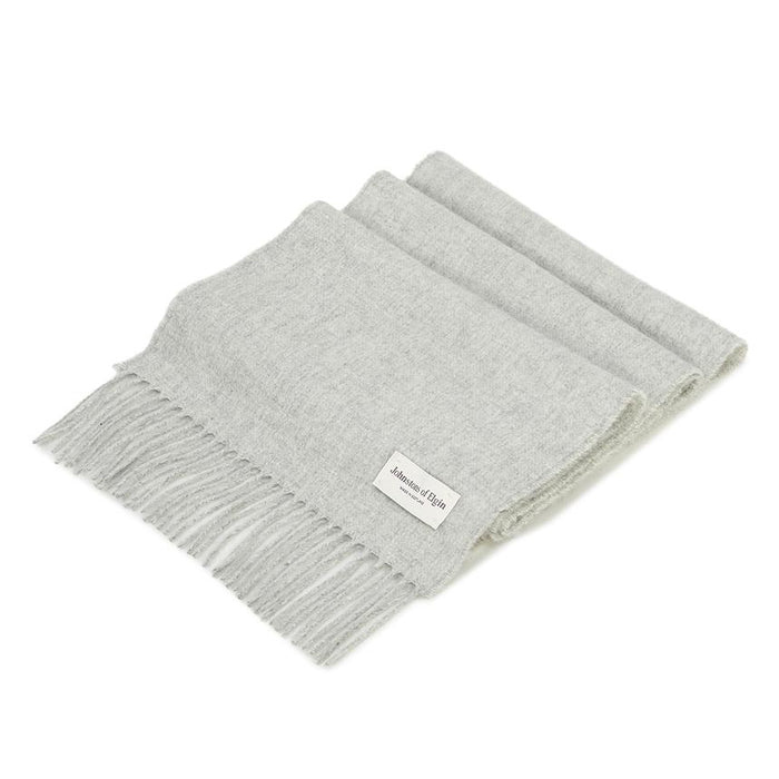 Johnstons of Elgin Cashmere Scarf Silver Unisex