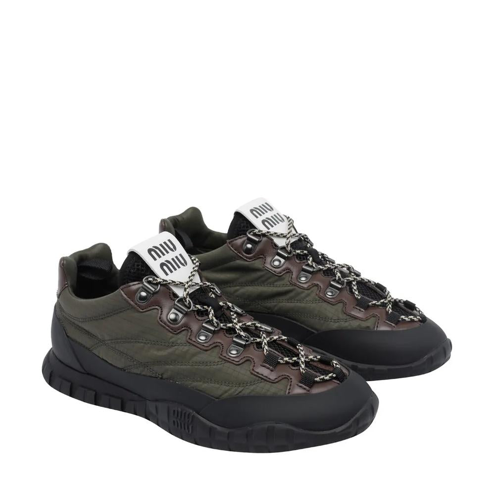 Miu Miu Tire Low-Top Women’s Sneakers White Leather