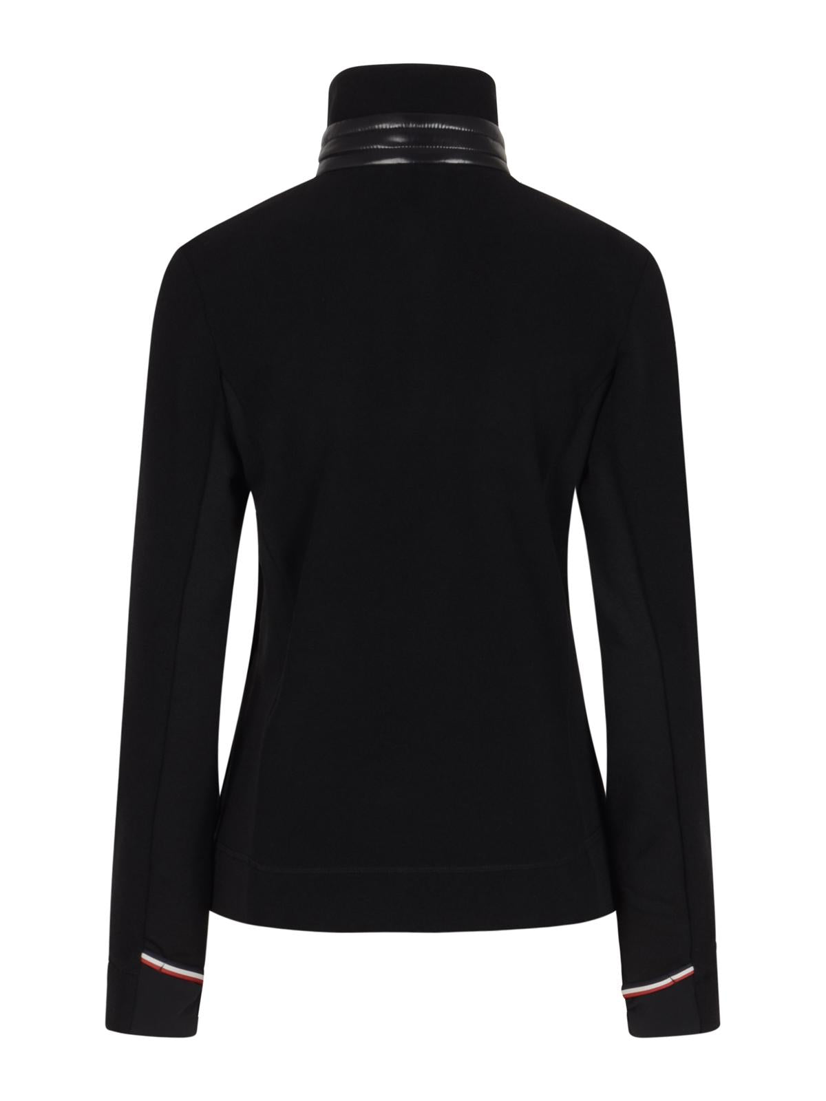 Moncler Black Cotton Logo Sweatshirt for Women