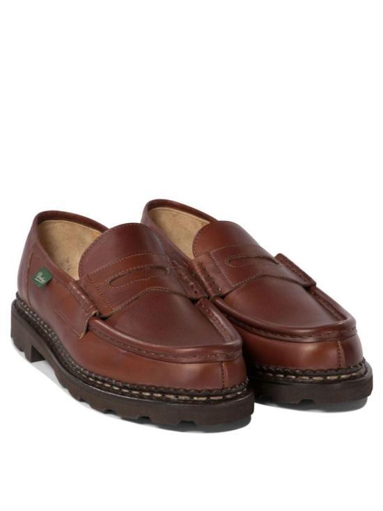 PARABOOT REIMS Leather Loafers Mens Black 099403 DOM