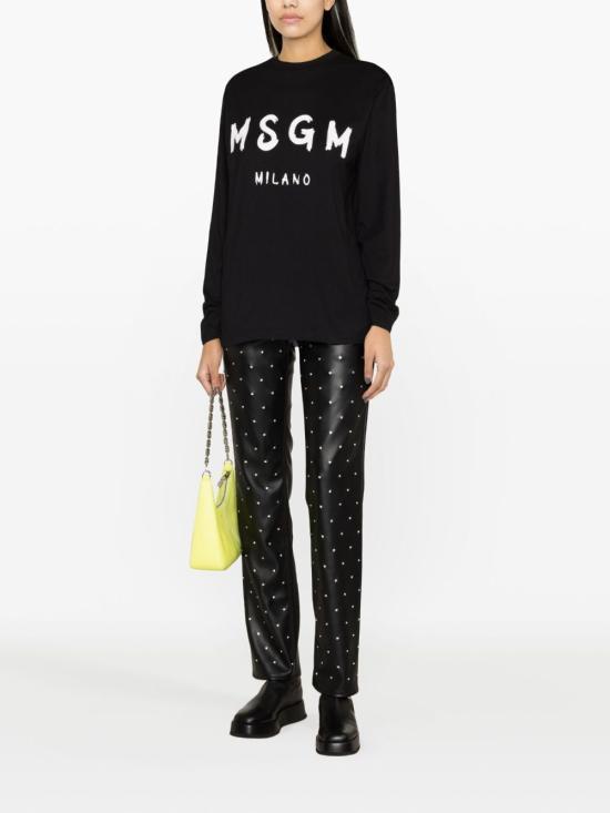 MSGM Black Long Sleeve Sweatshirt 2000 MDM511 20000299