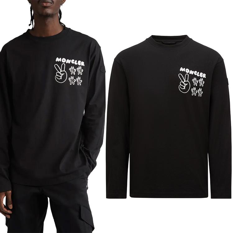 Moncler Logo Long Sleeve T-Shirt for Men 8D00017 89AJS 998