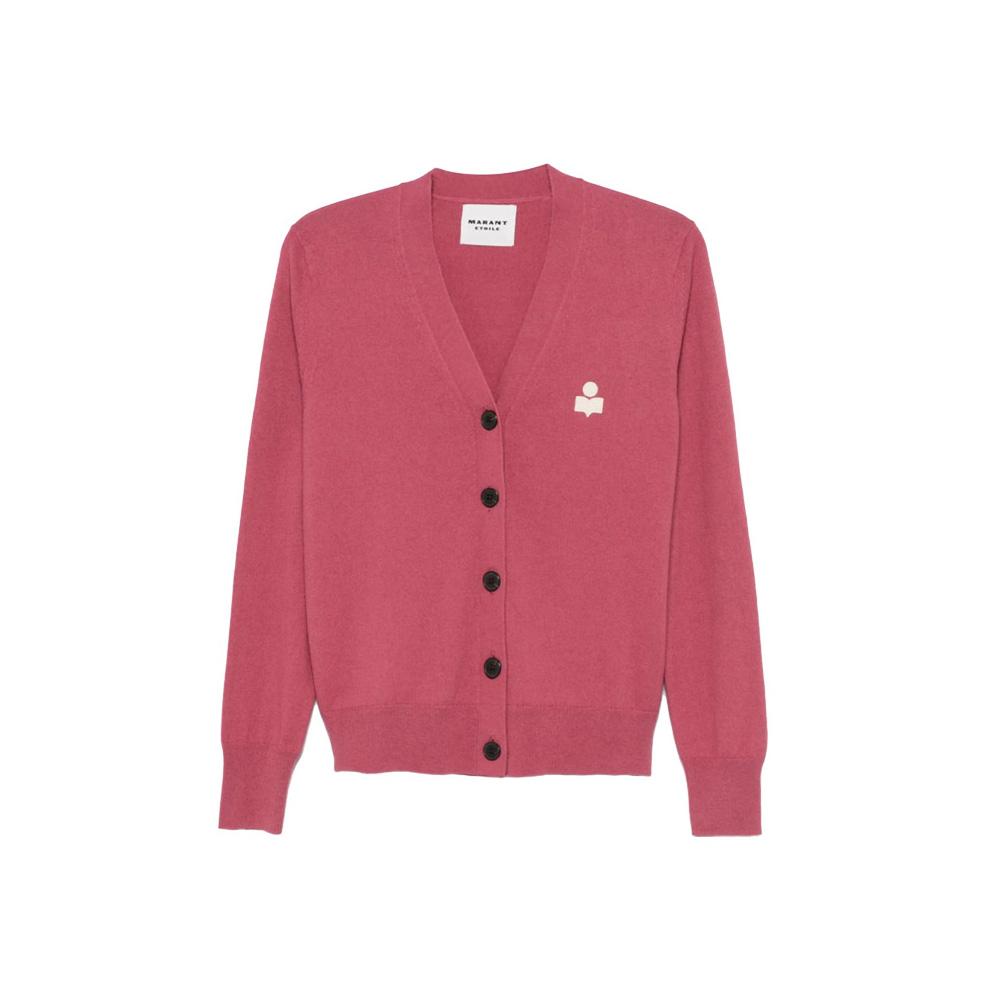 Isabel Marant KARINA Logo Cardigan Antique Pink CA0104FA C1L17E 40AK