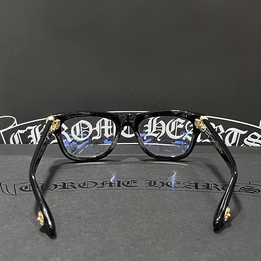Chrome Hearts Black Gold Trim TREAT ITZ AGAIN Eyeglasses