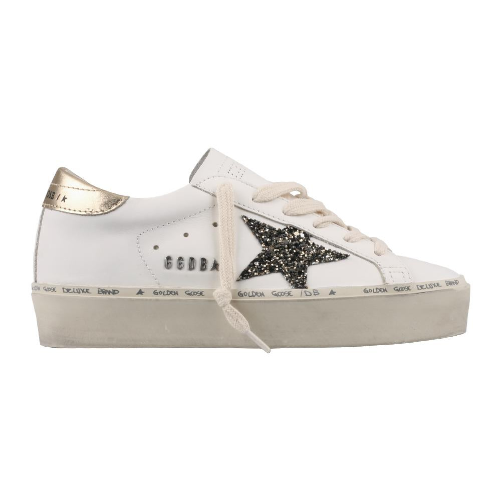 GOLDEN GOOSE Women’s Leather Low-Top Sneakers White Silver Star