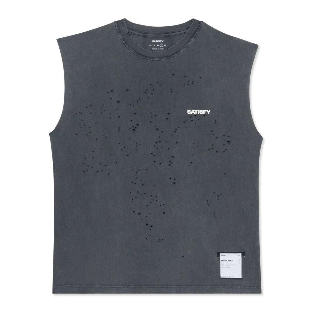 SATISFY Aged Black MothTech Muscle Tee Mens Sportswear