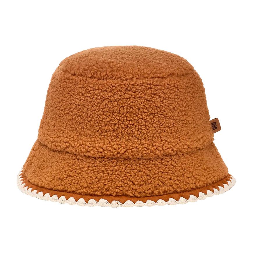 Ugg Women’s Plush Scalloped Cap Hat 100914 CHESTNUT