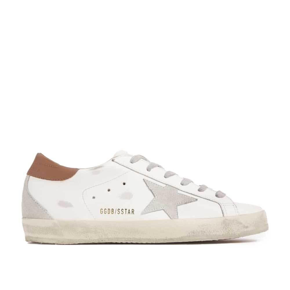 GOLDEN GOOSE Superstar Classic Star Brown Heel Low-Top Sneakers