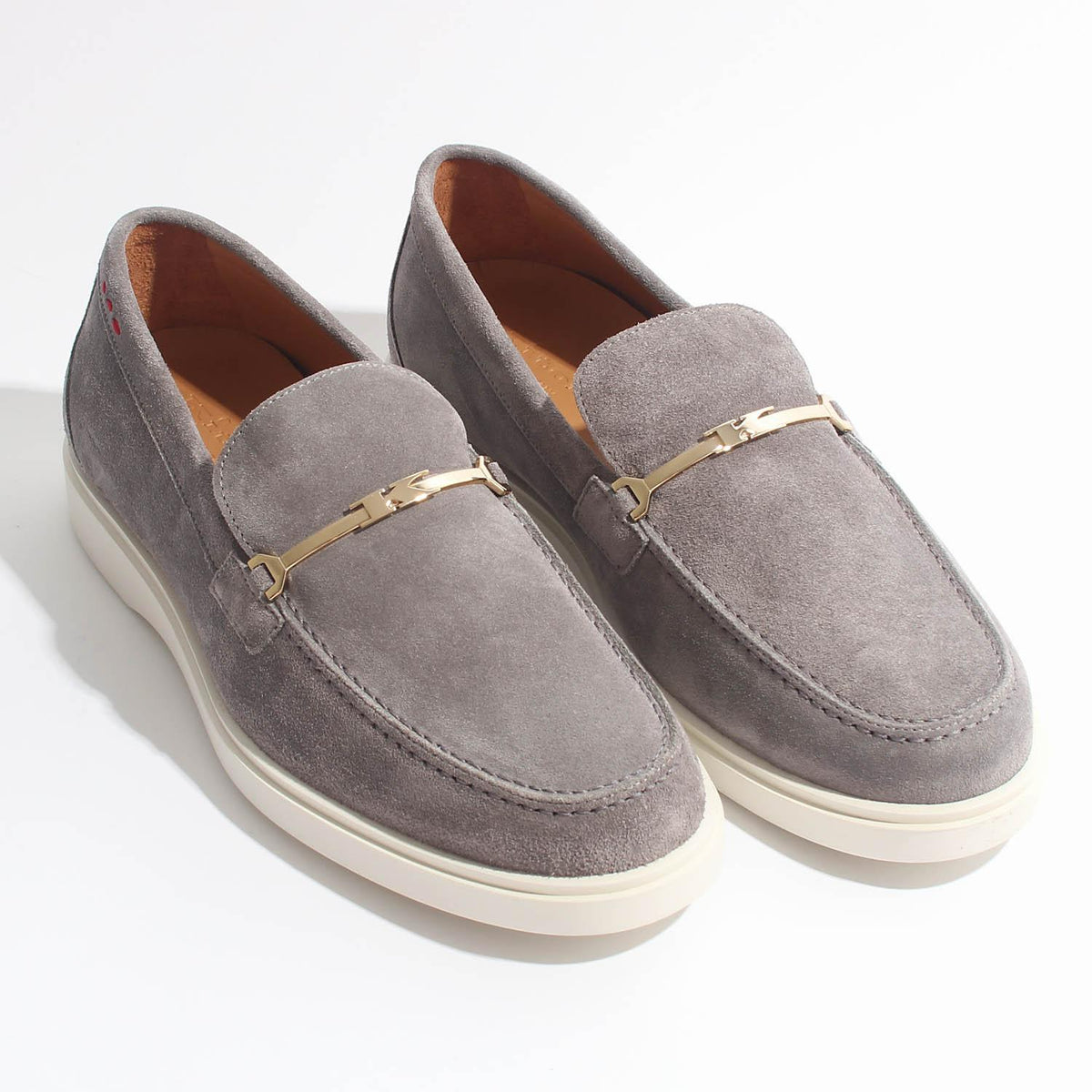 Kiton Dark Gray Suede Loafers Men’s USSA045 N0099 808