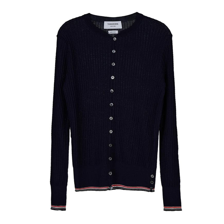 THOM BROWNE Women’s Baby Cable Knit Wool Cardigan Navy