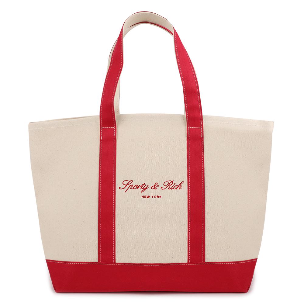 SPORTY&RICH Signature NY Logo Medium Tote Bag BA006710329BE27