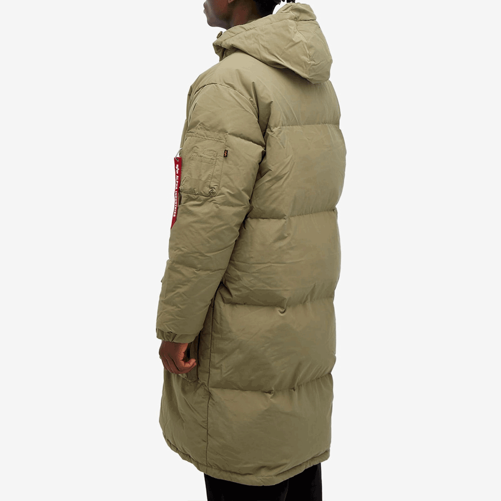 ALPHA INDUSTRIES Men’s Long Puffer Parka Down Jacket Green MJL53500 C1 OG 107