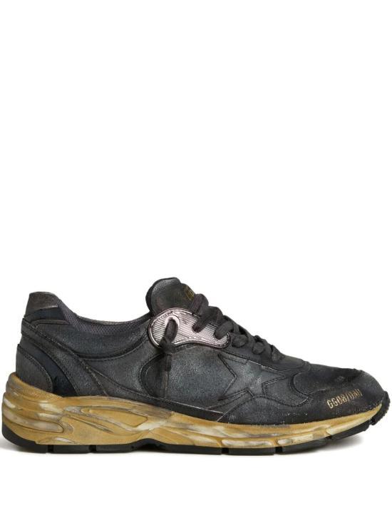 GOLDEN GOOSE Dad Star Sneakers Black Leather Low-Top Men’s