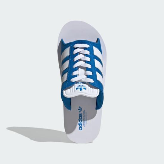 Adidas Mule Slide Sandals for Men JQ7425 Blue Bird Cloud White DOM