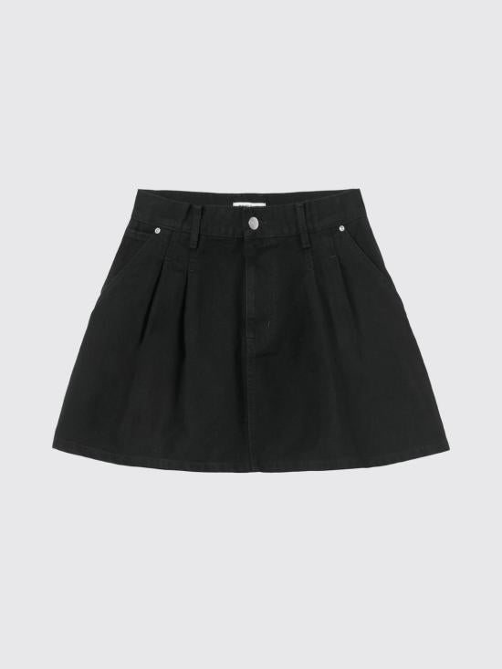 CARHARTT WIP Black Denim Midi Skirt