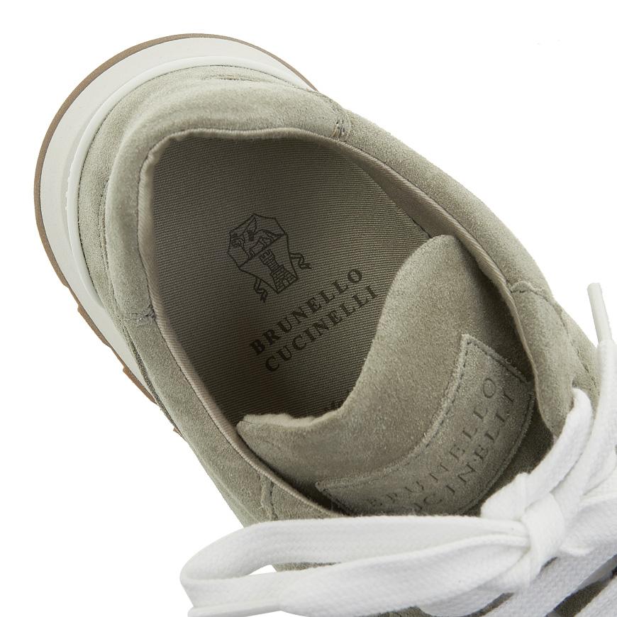 Brunello Cucinelli Shiny Tab Leather Low-Top Sneakers Women’s MZSFG2110 C2657