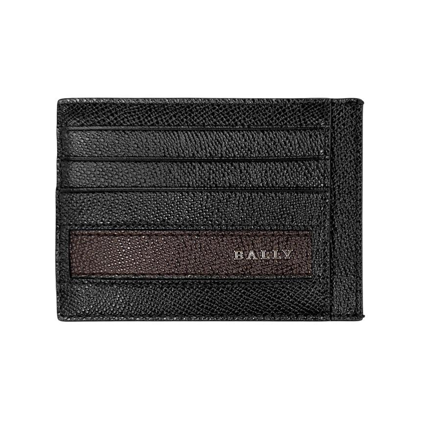 BALLY Black Leather Card Holder for Men LORTYN 6225311